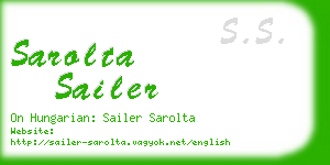 sarolta sailer business card